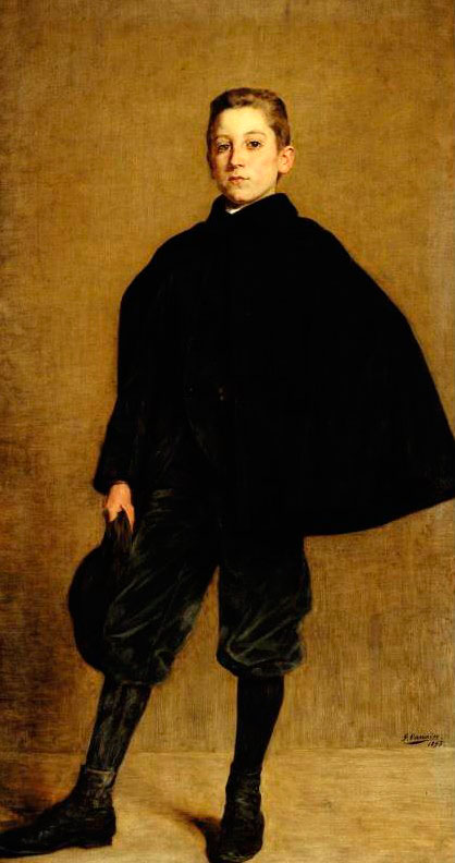 Full-length portrait of a young boy (Портрет мальчика в полный рост), 1879