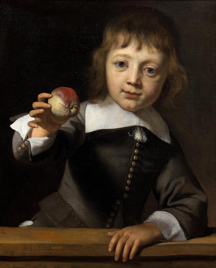 Portrait of a Six-Year-Old Boy Holding an Apple (Портрет шестилетнего мальчика, держащего яблоко), 1656