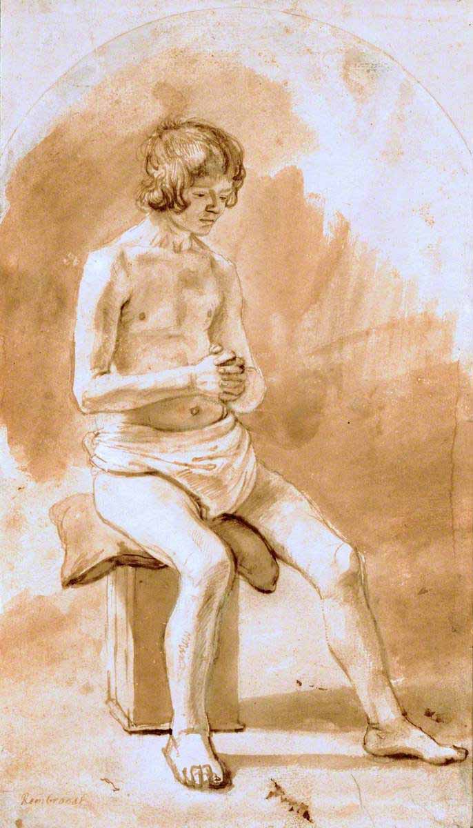 Study of a nude youth (Эскиз обнажённого юноши), c.1646