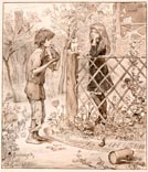 A girl and a hungry boy