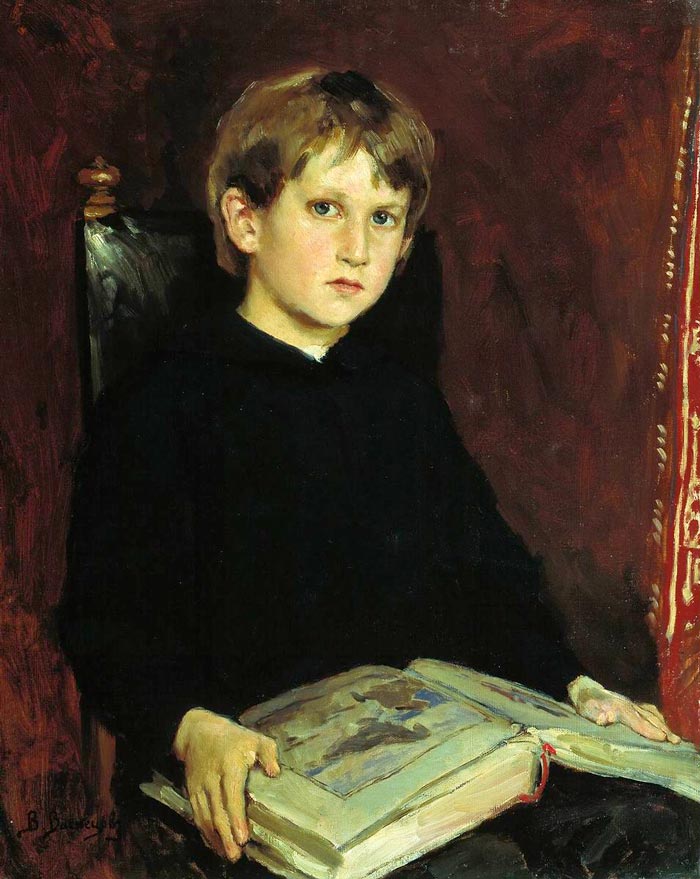 Портрет М.В. Васнецова, сына художника, в детстве (Portrait of M.V. Vasnetsov, the artist's son, as a child), 1892