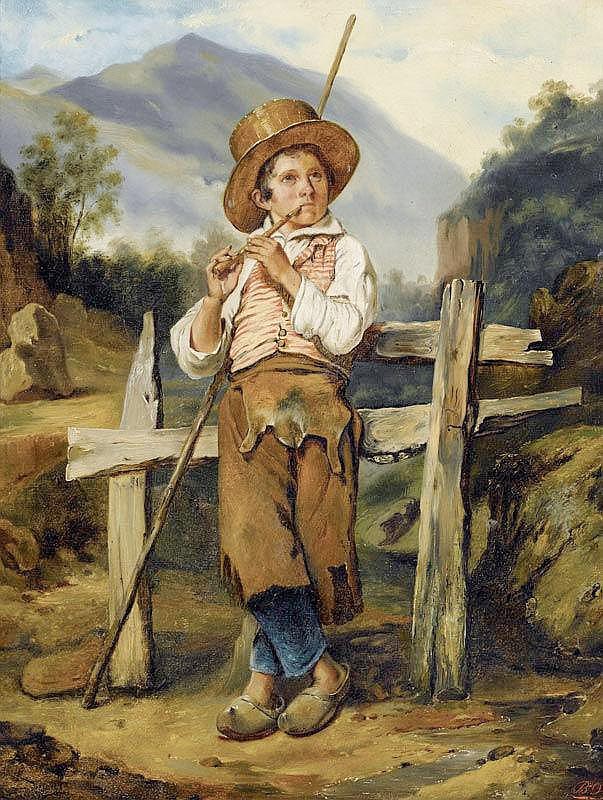 Flötenspielender Hirtenjunge (Пастушок, играющий на флейте), 1847