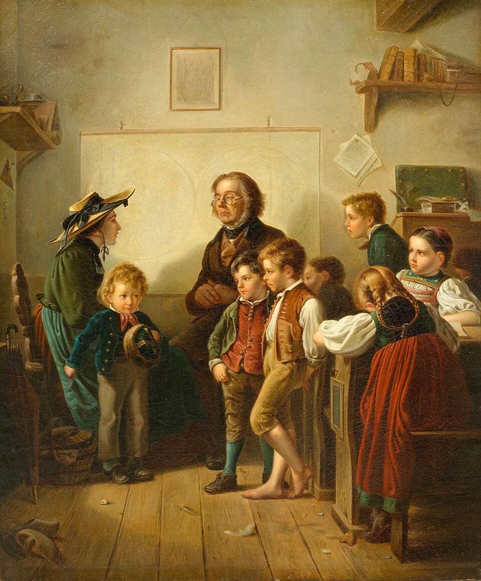 Die erste Schulstunde (Первый школьный урок), 1870