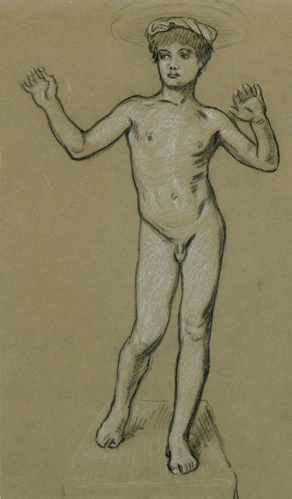 Figure study for a fountain design (Эскиз фигуры для фонтана), c.1890