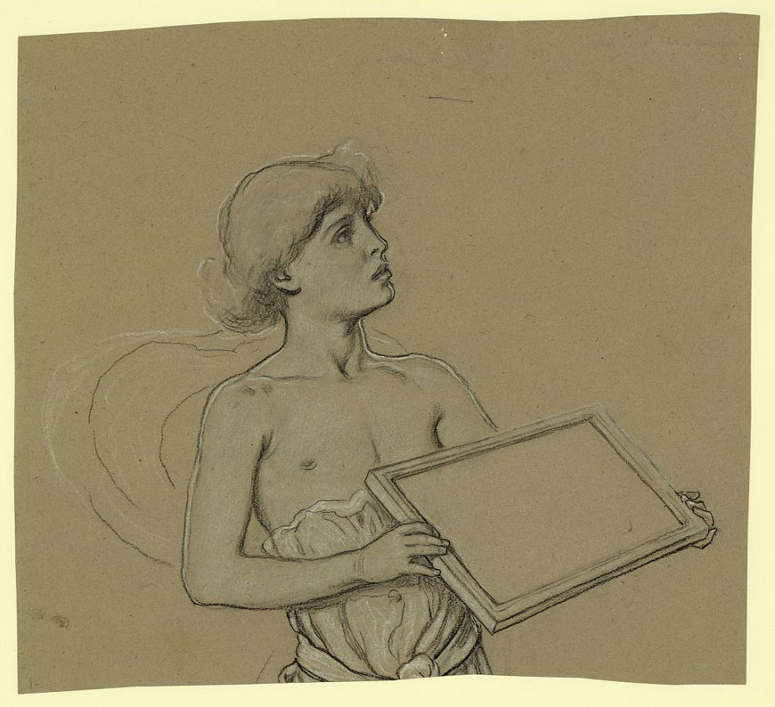 Boy holdng a plaque (Мальчик, держащий дощечку), c.1892