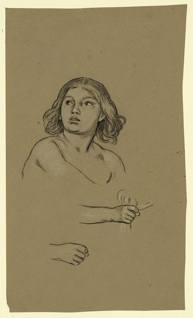 Boy with long hair facing slightly left (Мальчик с длинными волосами, слегка повернувшийся влево), 1892