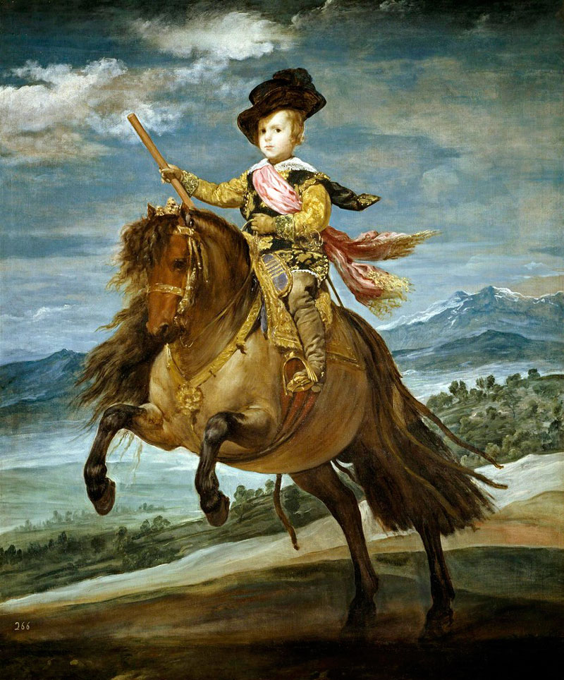 Infante Baltasar Carlos, son of King Felipe IV and Queen Isabella, on horseback (Инфант Балтазар Карлос, сын короля Филиппа IV и королевы Изабеллы, верхом на лошади), 1635-1636