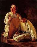 Two peasant boy with kite