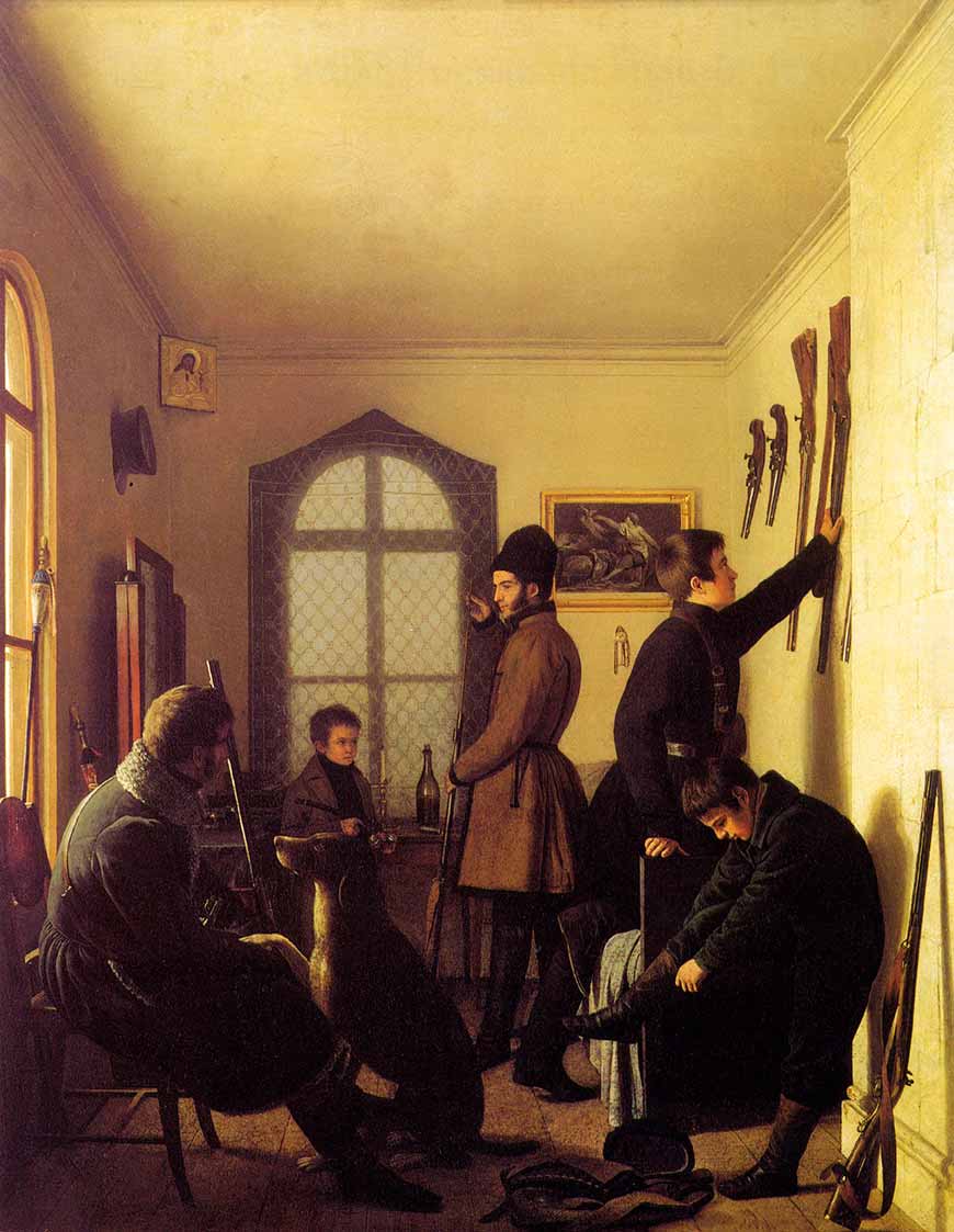 Cбopы xудoжникoв нa oxoту (Painters are going to hunt), 1836