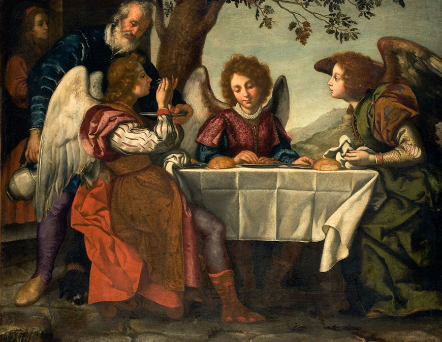 Abraham entertaining the Three Angels (Авраам развлекает трех ангелов), c.1620