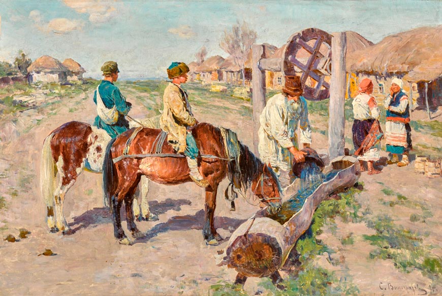 В деревне. На водопое (In the countryside. At the watering hole), 1895