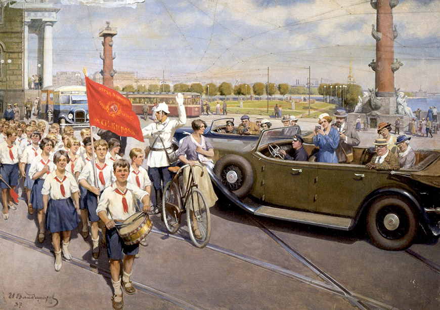 Иностранные туристы в Ленинграде (Foreign tourists in Leningrad), 1937