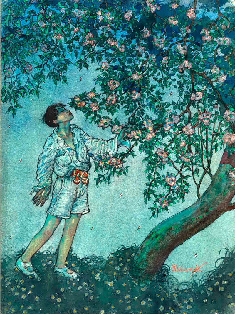 Boy and Cherry Blossom (Мальчик и вишня в цвету)