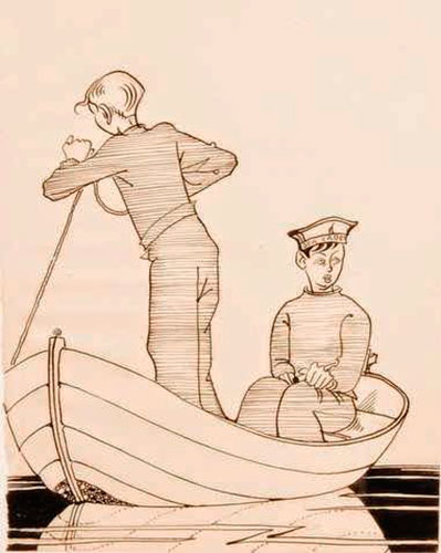 Two Youngsea Cadets To A Sailing Boat (Два юных морских кадета на парусной лодке)