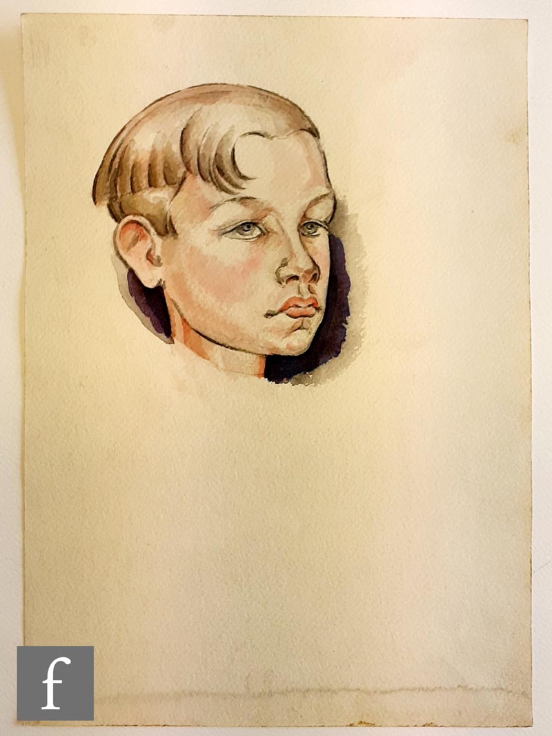 Portrait study of Douglas Lindley as young boy, bust length (Портретный этюд Дугласа Линдли в юном возрасте, по грудь)