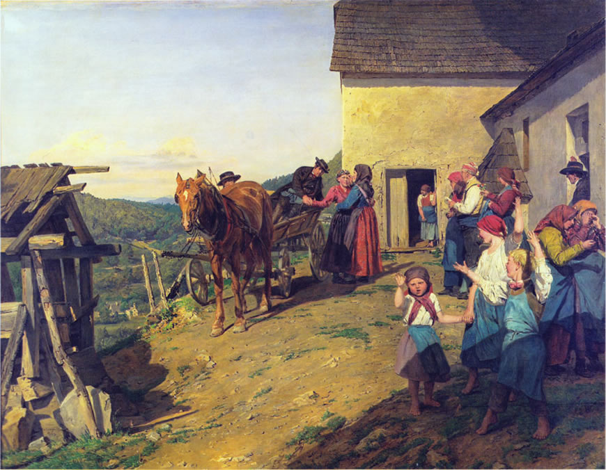 Abschied der Braut von den Eltern (Прощание с родителями невесты), c.1863