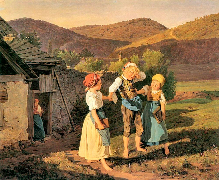 Der widerspenstige Schulknabe (Упрямый ученик), 1860