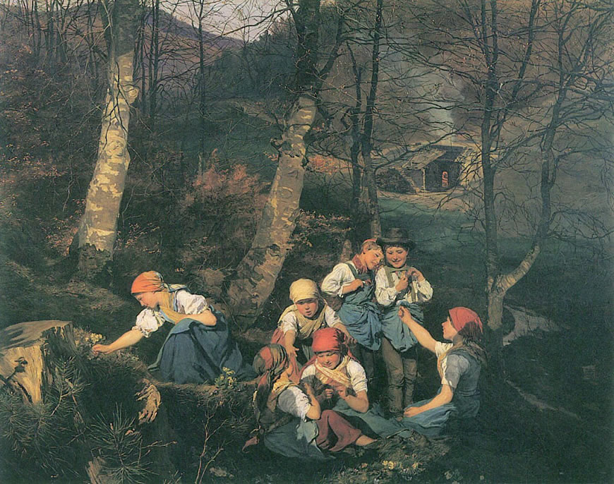 Kinder im Walde (Дети в лесу), 1858