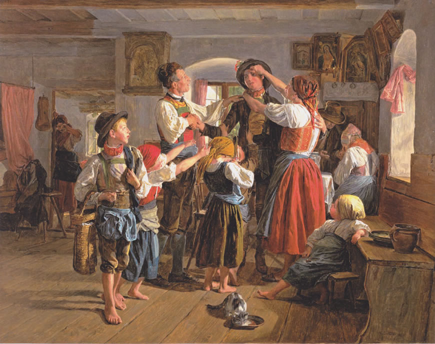 Der Abschied des Konskribierten(Отъезд призывников), 1854