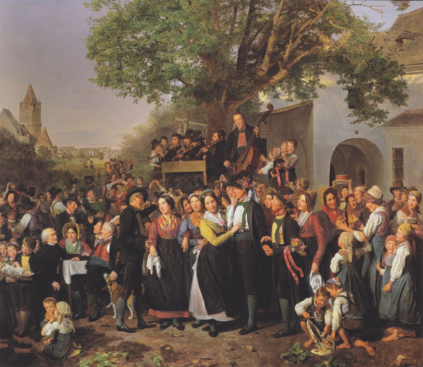 Niederösterreichische Bauernhochzeit (Крестьянская свадьба в Нижней Австрии), 1843