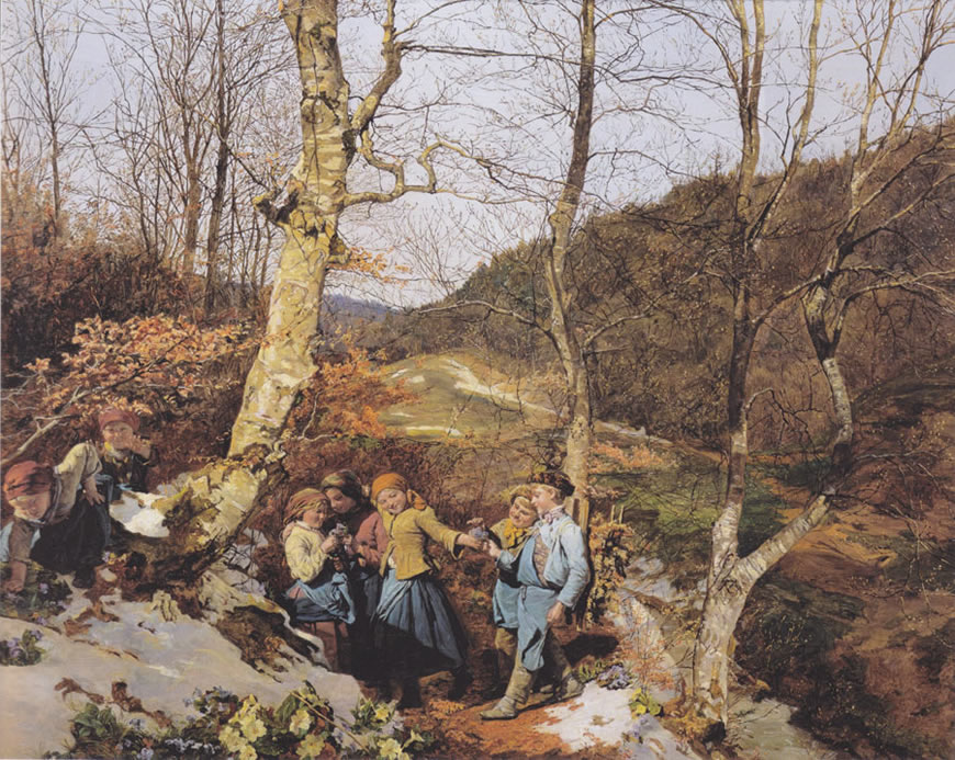 Vorfrühling im Wienerwald (Ранняя весна в Венском лесу), 1861