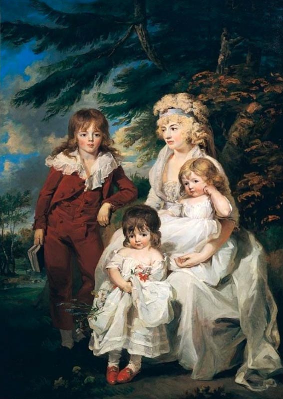 Portrait Of The Hon. Juliana Talbot, Mrs Michael Bryan With Her Children Henry, Maria And Elizabeth (Портрет достопочтенной Джулианы Тэлбот, миссис Майкл Брайан с детьми Генри, Марией и Элизабет)