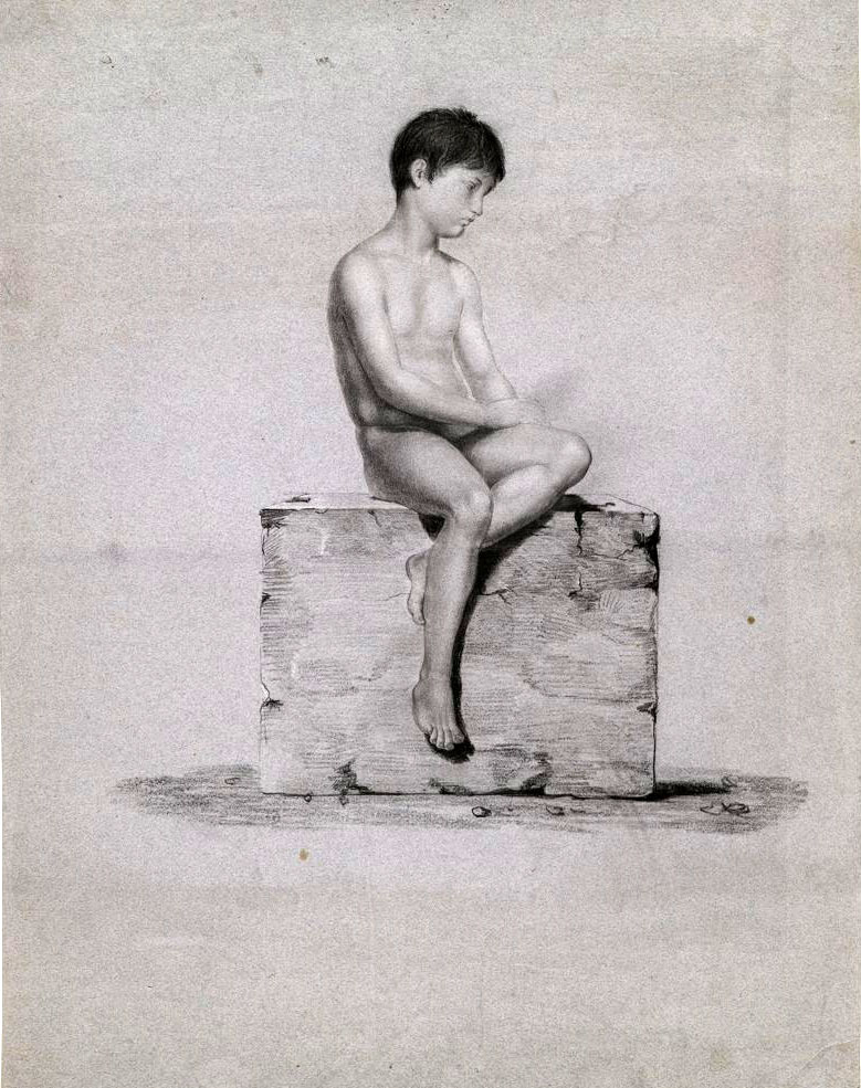 Nude Boy Seated on a Block, for 'Italian Shepherd Boy', c.1804-1808