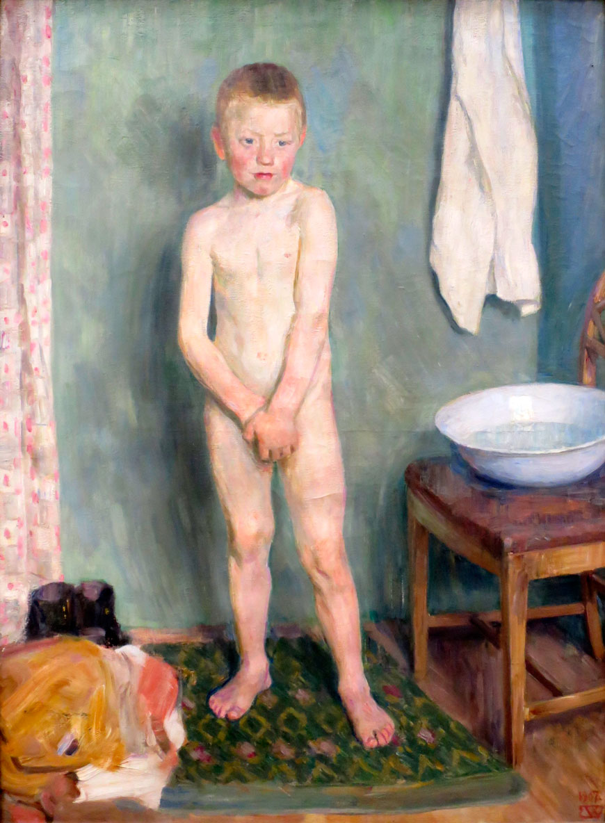 The boy by the Washbasin (Мальчик у умывальника), 1907