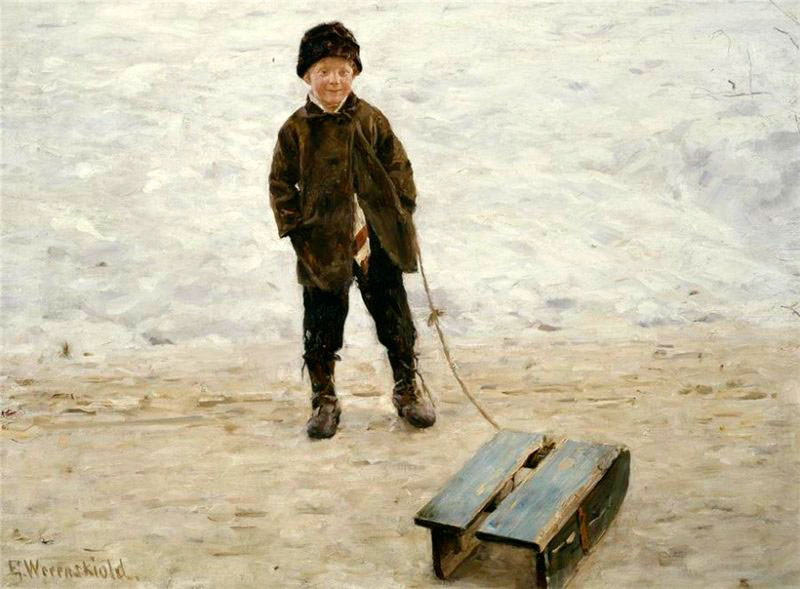 Briskeby Boy with Sledge (Мальчик из Бриске с санками), 1885