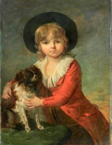 Jeune garçon et son chien (Мальчик и его собака)