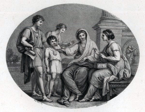 Cornelia, Mother of the Gracchi, shewing her Children as her only Ornaments
 (Корнелла, мать Гракхов, демонстрирует своих детей как свои украшения), 1783