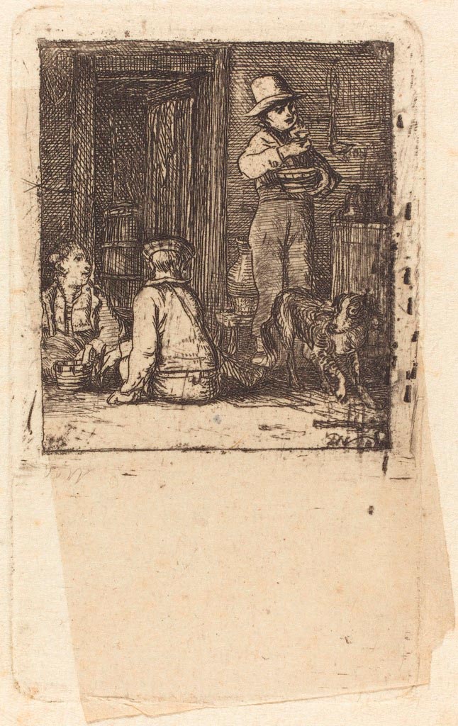 Interior with Three Boys and a Dog (Интерьер с тремя мальчиками и собакой), c.1813