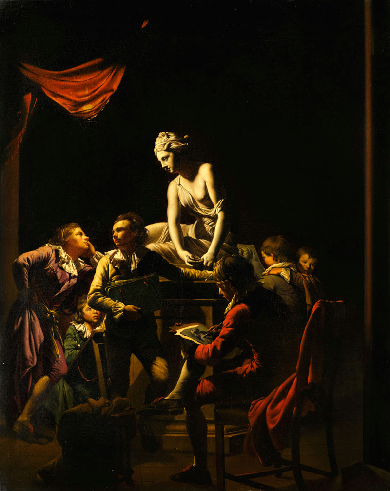 An Academy by Lamplight (В академии при свете лампы), c.1768-1769