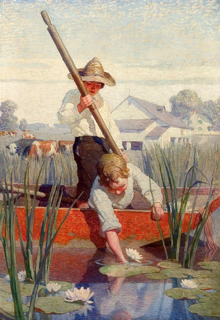 Two Boys in a Punt (Два мальчика в лодке), 1915