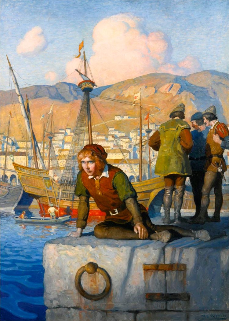 The Boy Columbus on the Wharf at Genoa (Мальчик Колумб на пристани в Генуе), 1917