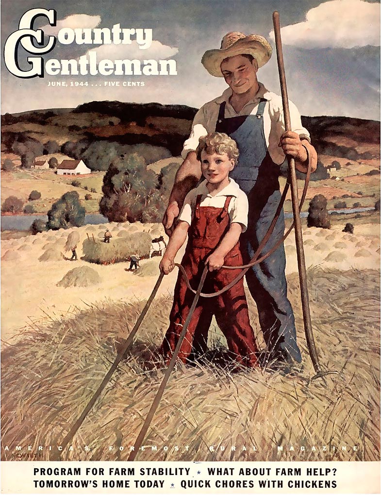 Father and Son on Hay Wagon (Отец и сын на повозке с сеном), 1944