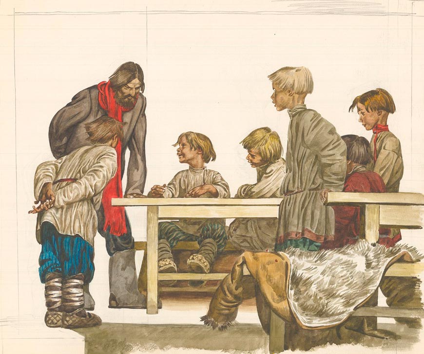 В сельской школе (In a rural school), 1980-е