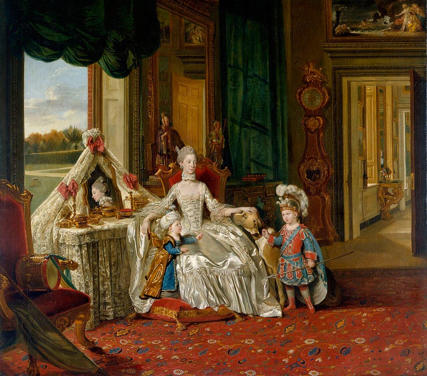 Queen Charlotte with her Two Eldest Sons (Королева Шарлотта со своими двумя старшими сыновьями), 1765