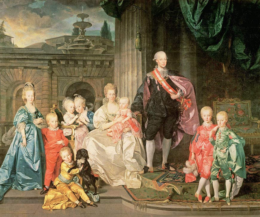 Leopold I, Grand-duke of Tuscany (later Leopold II, Emperor of Austria) with his wife Maria Ludovica and their children including Franz (later Emperor Franz II) (Леопольд I, великий герцог Тосканский (впоследствии Леопольд II, император Австрии), со своей женой Марией Людовикой и их детьми, включая Франца (впоследствии императора Франца II)), 1776