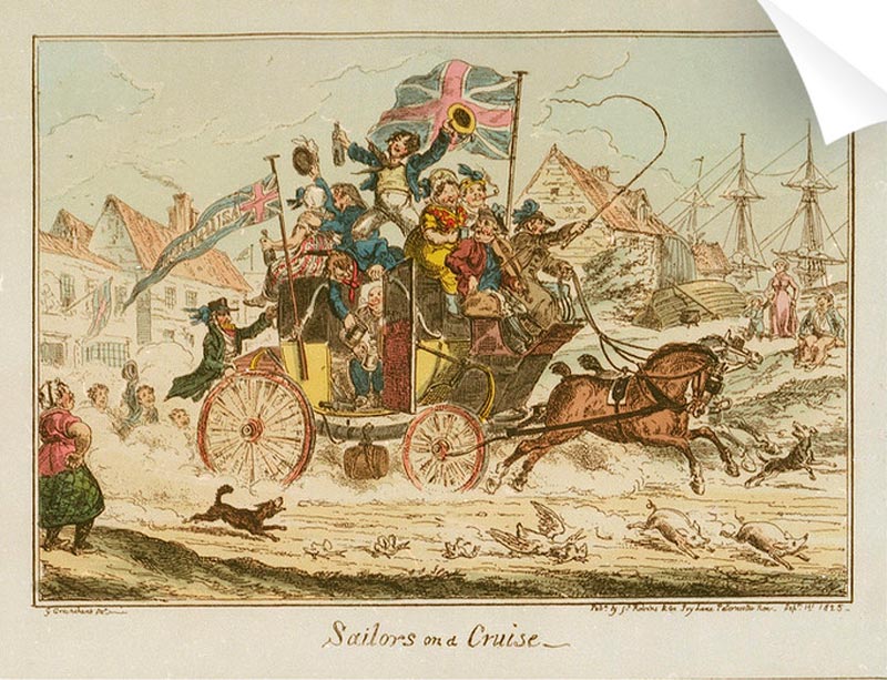 Cruikshank George - Sailors on a Cruise (Моряки в поездке), 1825