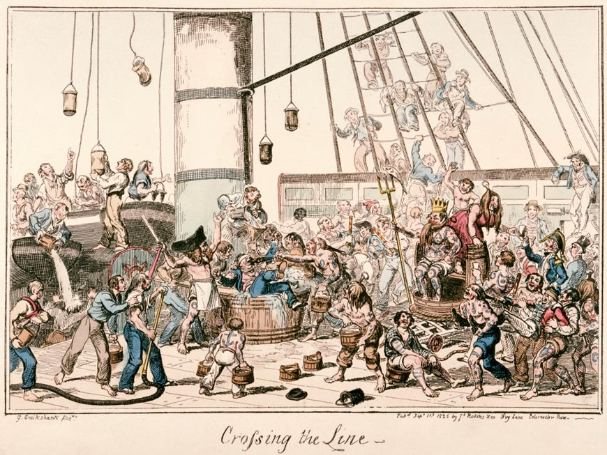 Cruikshank George - Crossing the Line (Пересечение экватора), 1825