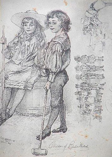 illustration from book Honeymoon in Switzerland by C.W. Allers (иллюстрация из книги художника Медовый месяц в Швейцарии)