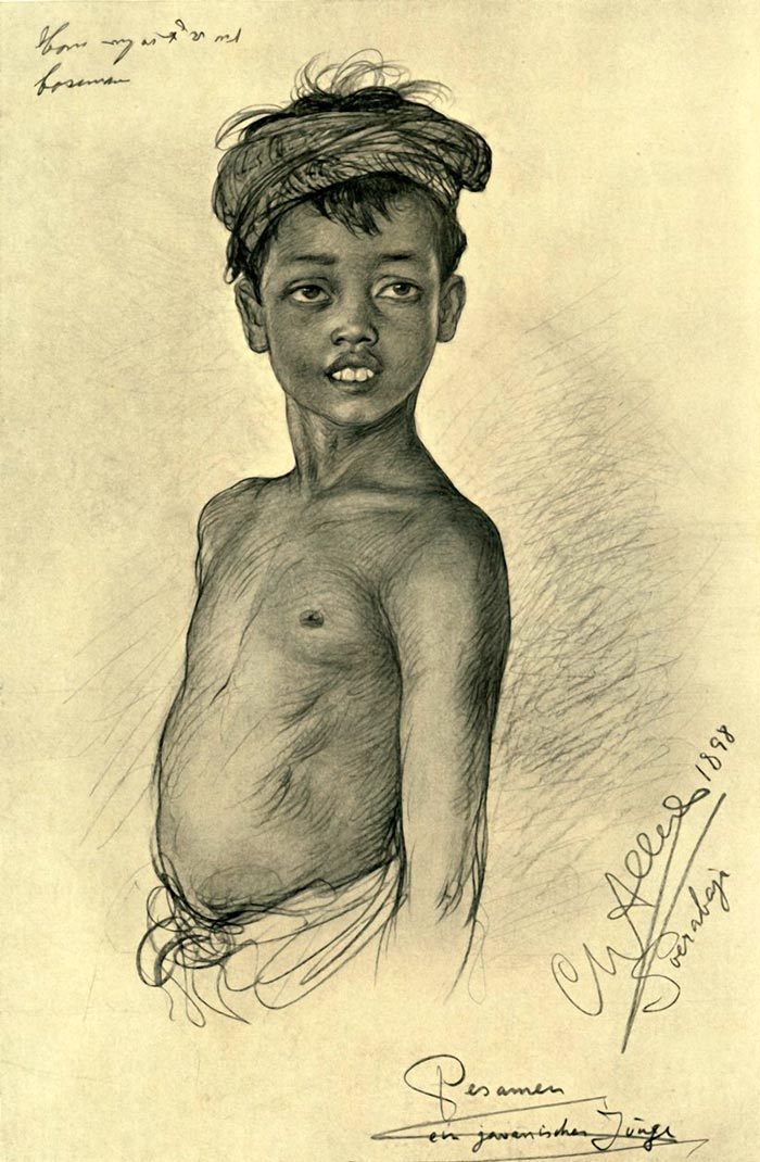 Pesamen — a Javanese boy from Surubaya, Java (Песамен — яванский мальчик из Сурубаи, Ява), 1898