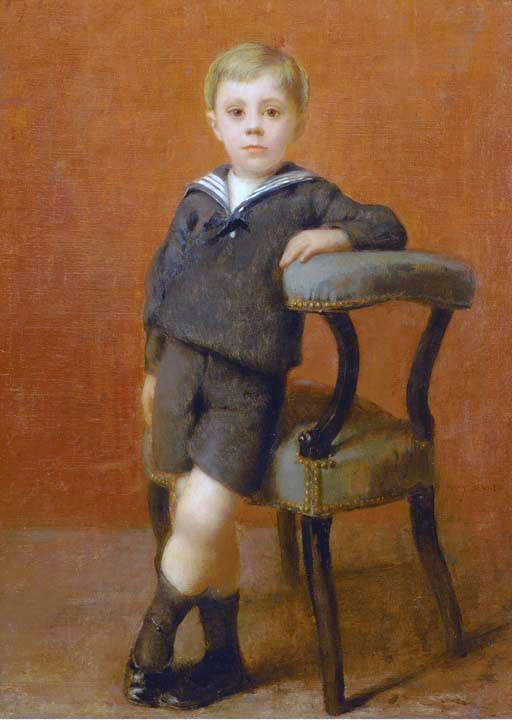 A young boy in an interior (Портрет мальчика в интерьере), XIX