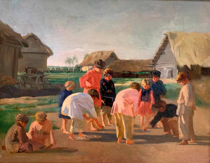 Ребятишки в рабочую пору (Kids at working time), 1900