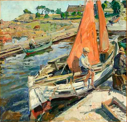 Fiskerbaad. Bølshavn. Bornholm (Рыбацкая лодка. Бульсхавн. Борнхольм), 1926