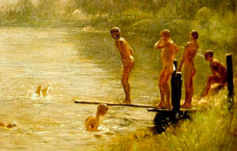 Nude Boys Swimming At A Lake (Обнажённые мальчики, плавающие в озере)