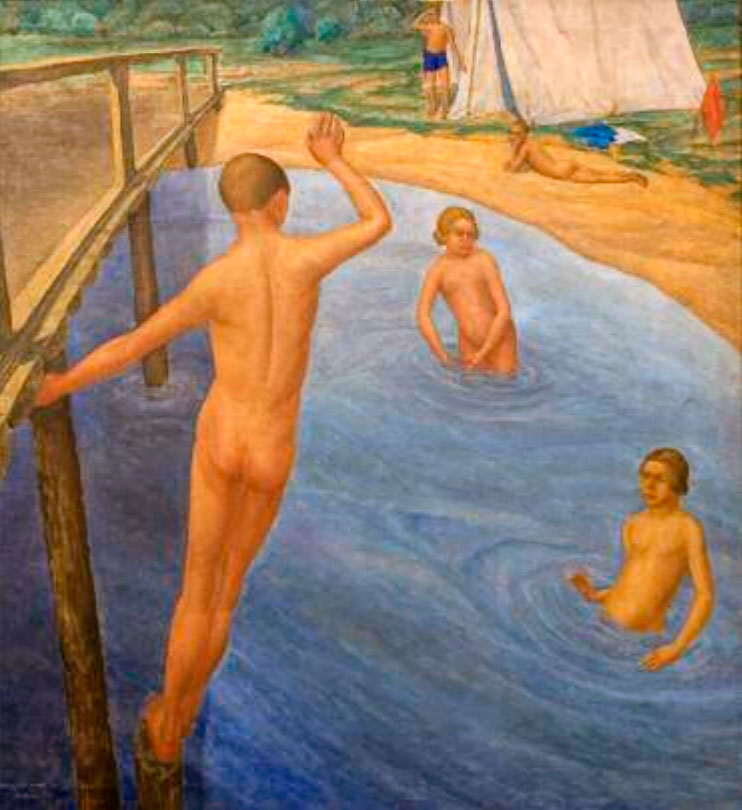 Пионерский лагерь. Купание (Pioneer Camp. Swimming), 1927