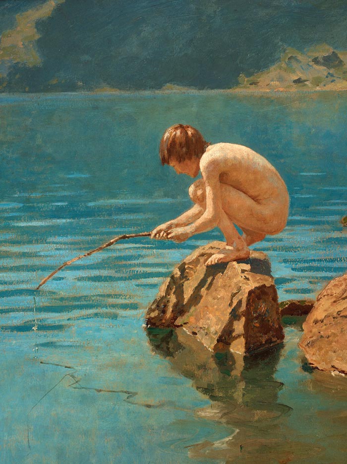 Boy fishing (Мальчик, ловящий рыбу)