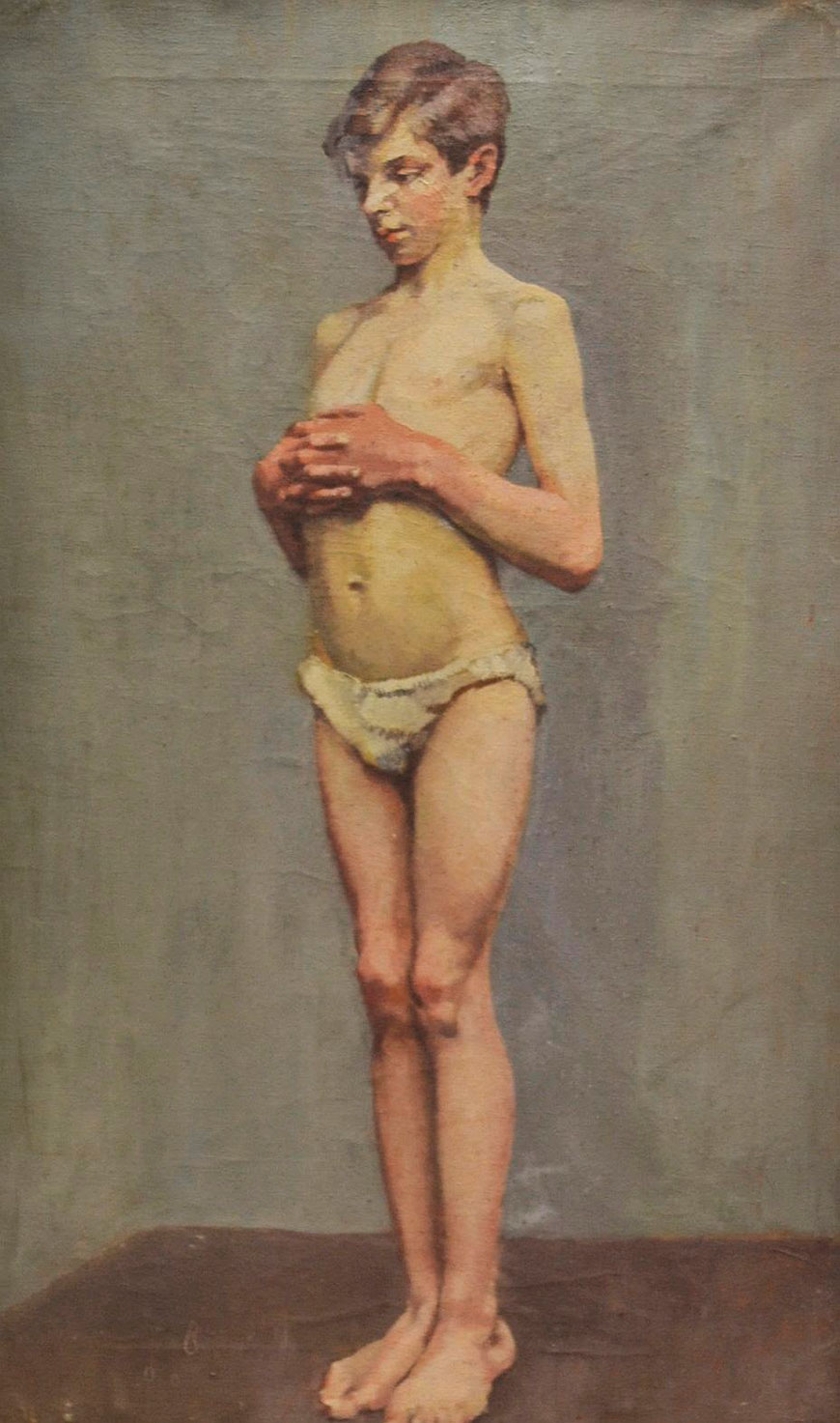 Portrait of a nude boy model (Портрет нагого мльчика-модели)